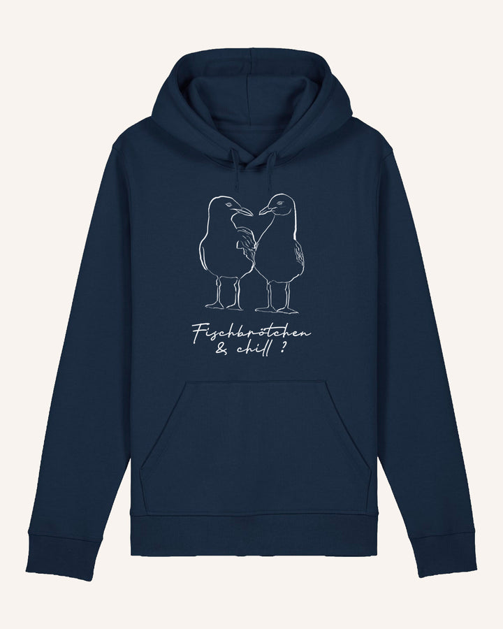 Fischbrötchen & Chill Möwen - Unisex Organic Hoodie